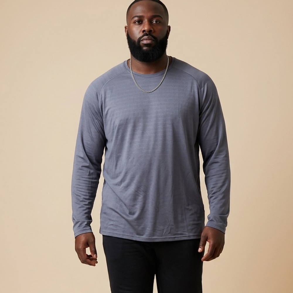 NWT MSX by Michael Strahan Big & Tall Blue Long Sleeve Athletic Shirt - Size 4XL